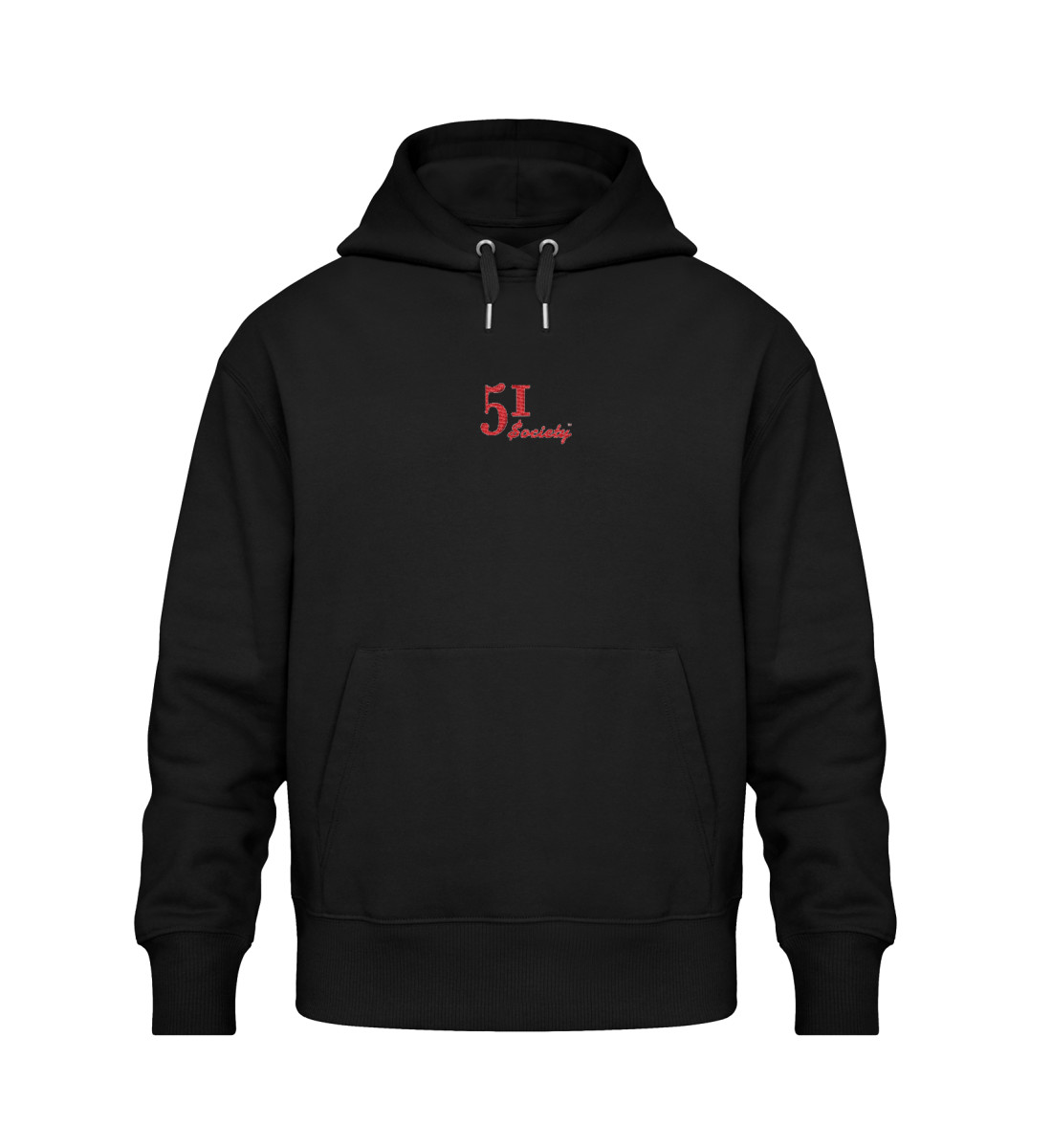 51$ociety Red/ White Oversized Hoodie mit Stick
