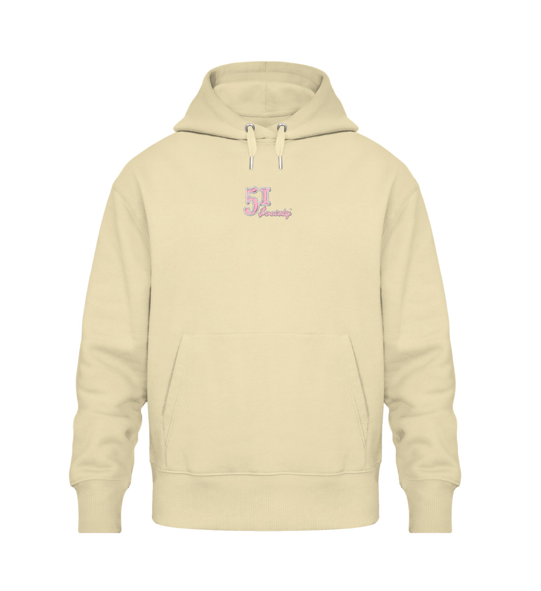 51$ociety Pink/ White Oversized Hoodie